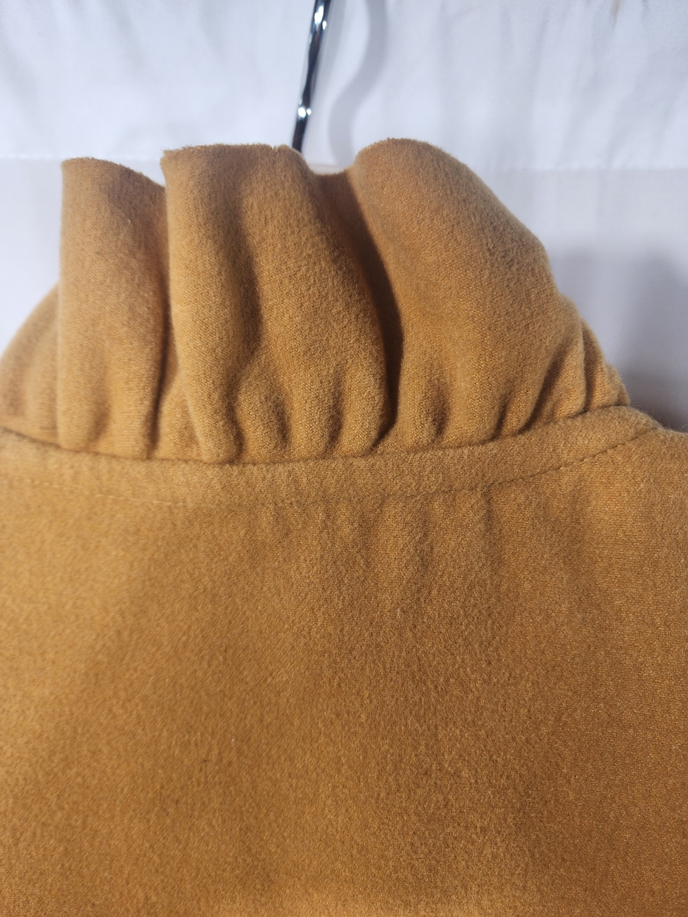 Womens Ruffled Front Jacket - Mustard - Picture 7 of 10